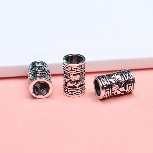 Perlas de espaciador, plata de ley 925, Bricolaje, color original, 6.70x10.80mm, agujero:aproximado 4.7mm, Vendido por UD