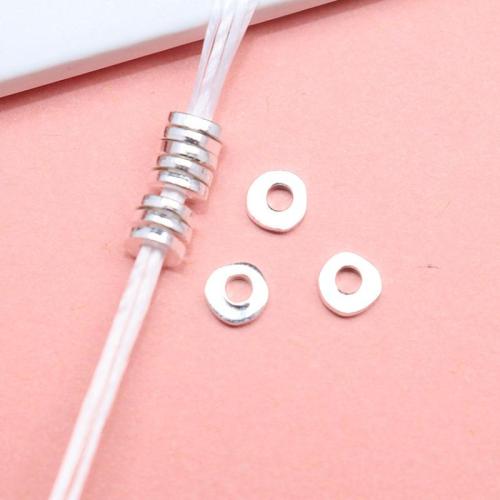 Gasket, 925 Sterling Silver, DIY, silver color, 5.50mm, Hole:Approx 2mm, Sold By PC