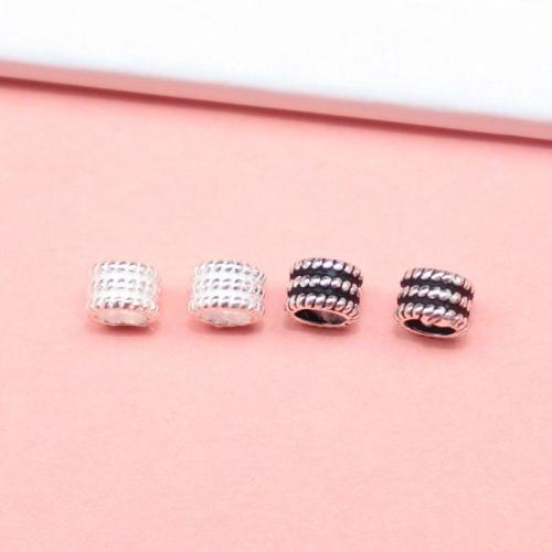 Perles d'espacement Bijoux, argent sterling 925, DIY, plus de couleurs à choisir, 4.80mm, Trou:Environ 3mm, Vendu par PC