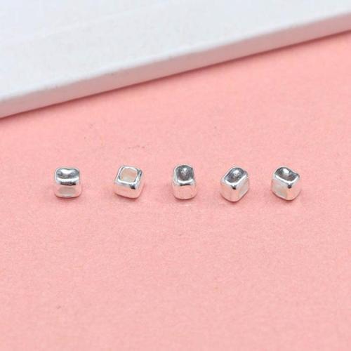 Spacer Beads Jewelry 925 Sterling Silver DIY silver color 3mm Approx 1.9mm Sold By PC