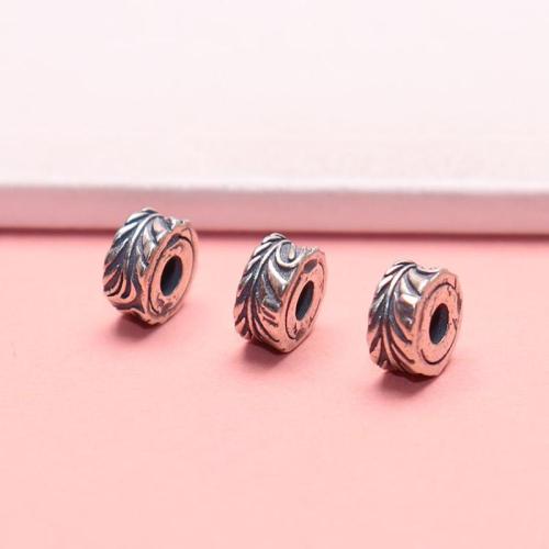 Spacer Beads Jewelry, 925 Sterling Silver, DIY, original color, 7.80mm, Hole:Approx 2.7mm, Sold By PC