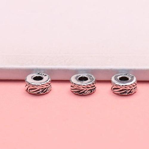 Perles d'espacement Bijoux, argent sterling 925, DIY, couleur originale, 7.40mm, Trou:Environ 2.6mm, Vendu par PC