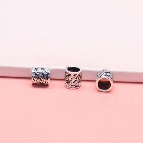 Spacer Beads Jewelry, 925 Sterling Silver, DIY, original color, 5.80x6mm, Hole:Approx 4mm, Sold By PC