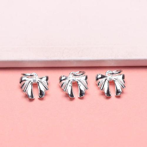 925 Sterling Silver Pendant Bowknot DIY original color Sold By PC