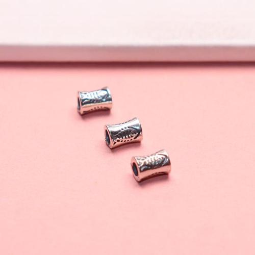 Gioielli Spacer Beads, 925 argento sterlina, DIY, colore originale, 4.20x6.10mm, Foro:Appross. 2.4mm, Venduto da PC