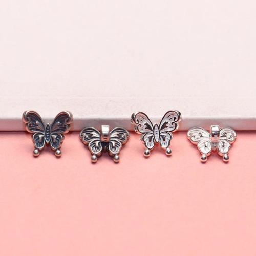 925 Sterling Silver Bracelet Findings, Butterfly, DIY, more colors for choice, 10.80x11.90mm, Sold By PC