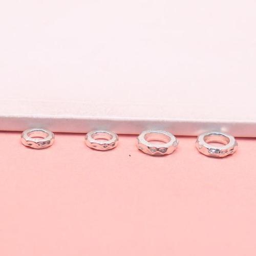 925 Sterling Silver Linking Ring, DIY & different size for choice, silver color, Sold By PC