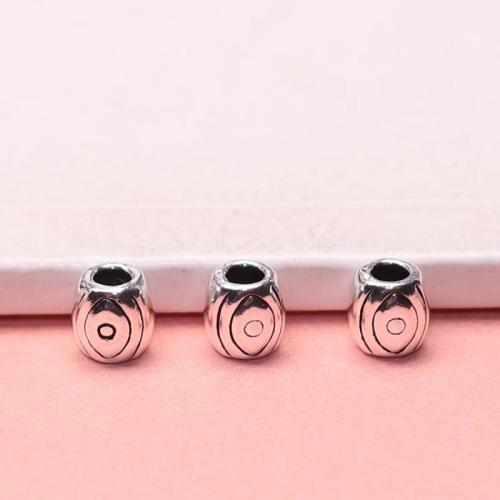 Spacer Beads Jewelry, 925 Sterling Silver, DIY, original color, 5.30x5.80mm, Hole:Approx 2.5mm, Sold By PC