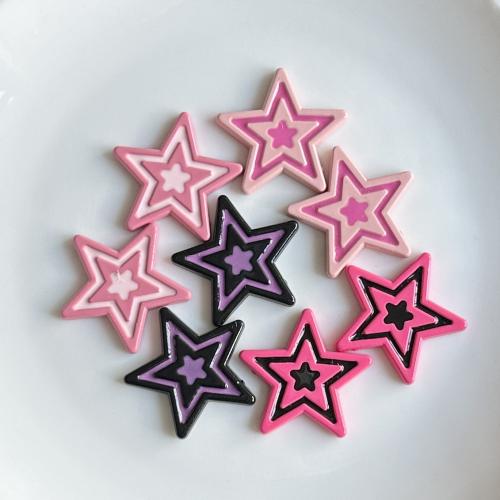 Mobile Phone DIY Decoration, Resin, Star, enamel, more colors for choice, Sold By PC