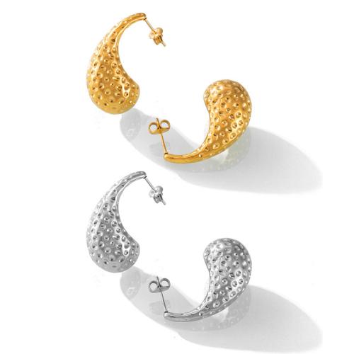 Boucle d'oreille Acier Titane, bijoux de mode & pour femme, plus de couleurs à choisir, 30x14mm, Vendu par paire