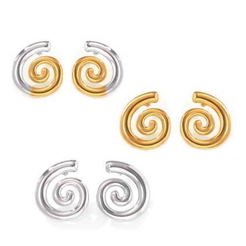 Titanium Steel  Earring, fashion jewelry & for woman, more colors for choice, 28x26mm, Sold By Pair