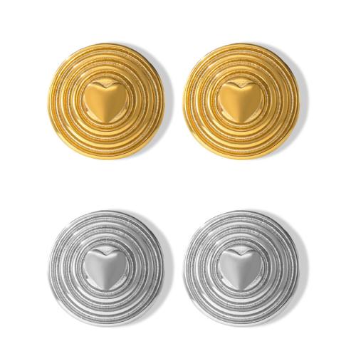 Titanium Steel  Earring, fashion jewelry & for woman, more colors for choice, 30x30mm, Sold By Pair