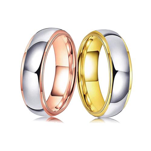 Пара кольца перста, Нержавеющая сталь 304, ювелирные изделия моды & Мужская & разный размер для выбора, Много цветов для выбора, width 6mm, продается PC
