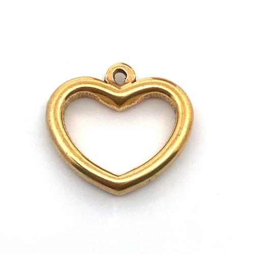 Stainless Steel Heart Pendants 304 Stainless Steel DIY golden Sold By PC