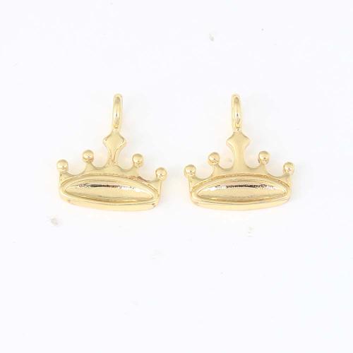 Brass Jewelry Pendants Crown gold color plated DIY nickel lead & cadmium free Sold By PC