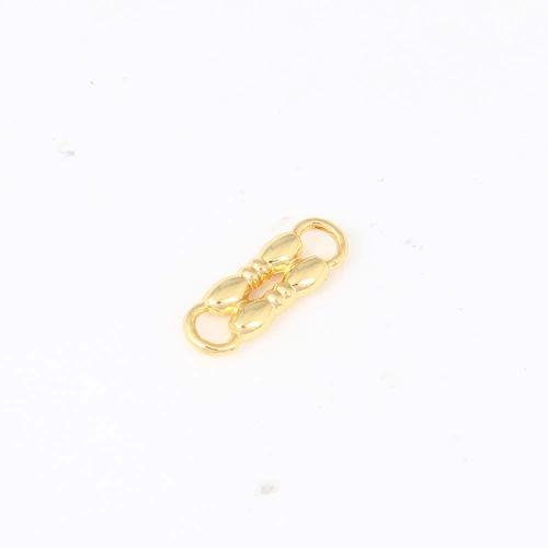 Messing smykker Connector, guldfarve belagt, du kan DIY & 1/1 løkke, nikkel, bly & cadmium fri, 16.80x6x2.40mm, Solgt af PC