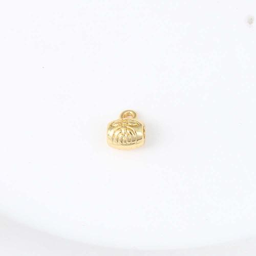 Perles bijoux en laiton, Placage de couleur d'or, DIY, protéger l'environnement, sans nickel, plomb et cadmium, 7.90x5.90x5.10mm, Vendu par PC