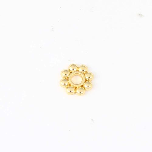 Brass Jewelry Beads, gold color plated, DIY, nickel, lead & cadmium free, 10x9.40x2.10mm, Sold By PC