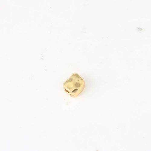 Perles bijoux en laiton, Placage de couleur d'or, DIY, protéger l'environnement, sans nickel, plomb et cadmium, 5.10x4.80x3.70mm, Vendu par PC