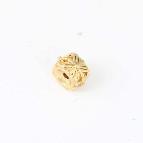 Brass Jewelry Beads, gold color plated, DIY, nickel, lead & cadmium free, 11.70x10.80x7.30mm, Sold By PC