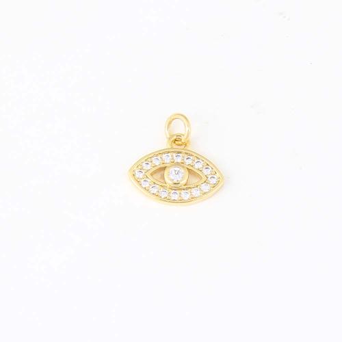 Cubic Zirconia Micro Pave Brass Pendant, gold color plated, DIY & micro pave cubic zirconia, nickel, lead & cadmium free, 11.60x9.20x2mm, Sold By PC