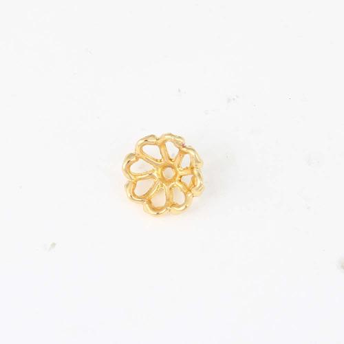 Brass Bead Cap, gold color plated, DIY, nickel, lead & cadmium free, 10.40x10.30x4.50mm, Sold By PC