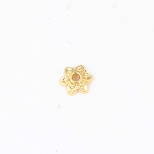Messing Perlenkappe, goldfarben plattiert, DIY, frei von Nickel, Blei & Kadmium, 9.50x8.50x2.90mm, verkauft von PC