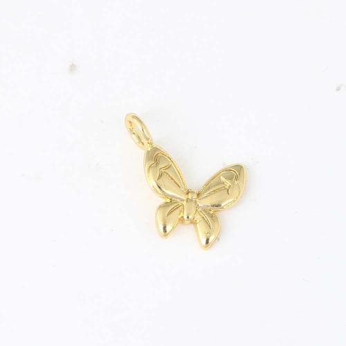 Brass Jewelry Pendants Butterfly gold color plated DIY nickel lead & cadmium free Sold By PC