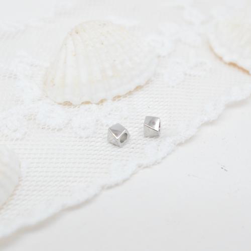 Messing smykker Perler, forgyldt, du kan DIY, flere farver til valg, nikkel, bly & cadmium fri, 3x3mm, 500pc'er/Bag, Solgt af Bag