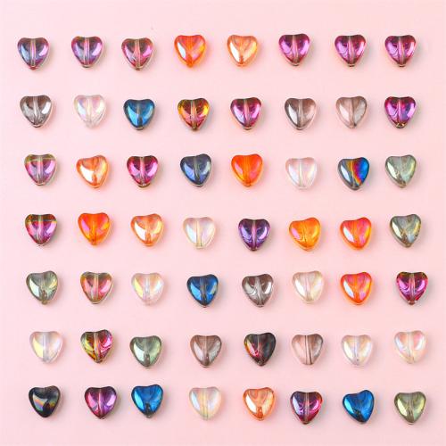 Fashion Glass Beads, Heart, DIY, more colors for choice, 8x8x4.50mm, Hole:Approx 1mm, 20PCs/Bag, Sold By Bag