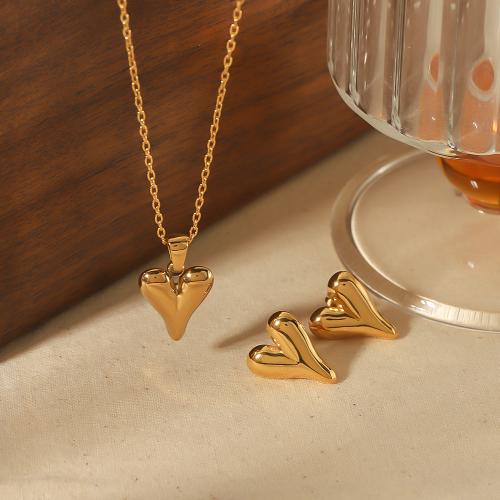 Fashion Stainless Steel Jewelry Sets 304 Stainless Steel plated fashion jewelry golden Sold By PC