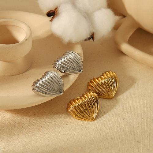 Stainless Steel Stud Earrings 304 Stainless Steel plated fashion jewelry Sold By Pair