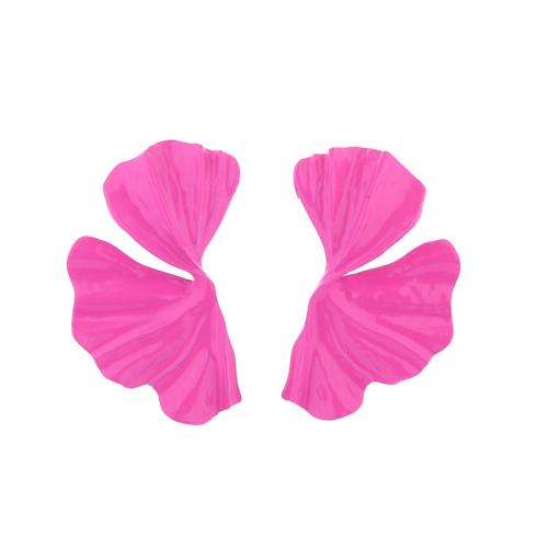Tibetan Style Stud Earring, Leaf, plated, fashion jewelry & for woman, more colors for choice, 63x45mm, Sold By Pair