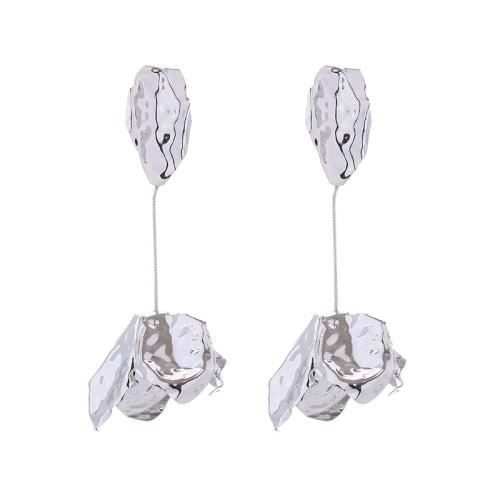 Zinc Alloy Stud Earring Flower plated fashion jewelry & for woman Sold By Pair