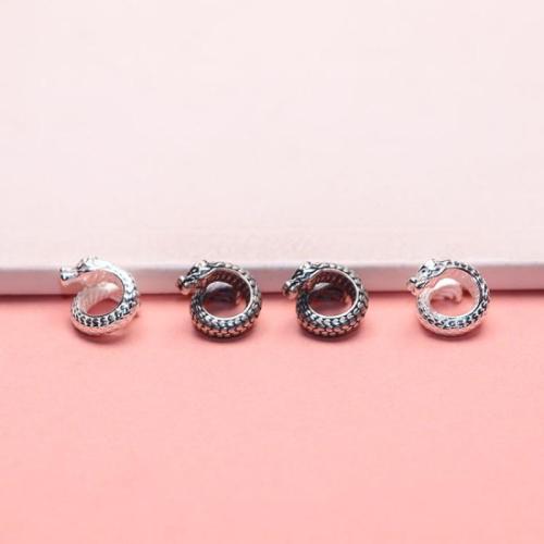 Spacer Beads Jewelry, 925 Sterling Silver, Dragon, DIY, more colors for choice, 9.60mm, Hole:Approx 5mm, Sold By PC