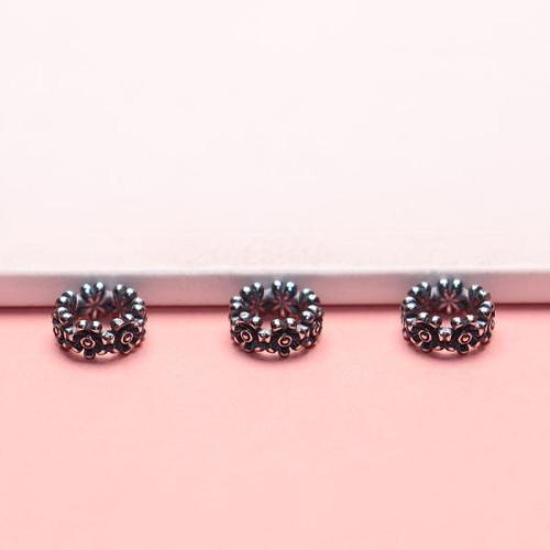 Perles d'espacement Bijoux, argent sterling 925, DIY, couleur originale, 9x4mm, Trou:Environ 6.3mm, Vendu par PC