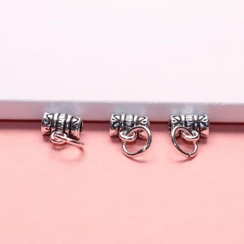 925 Sterling Silver Bail Bead, DIY, original color, 7x7mm, Hole:Approx 2mm, Sold By PC