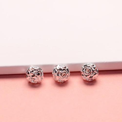 Spacer Beads Jewelry, 925 Sterling Silver, DIY & different size for choice, silver color, Sold By PC