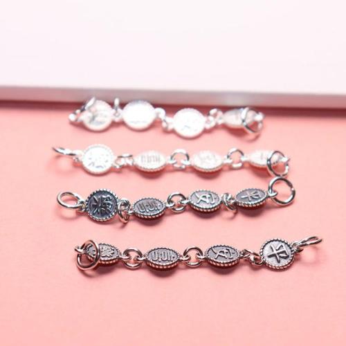925 Sterling Silver Extender Chain, DIY, more colors for choice, 50mm, Sold By PC