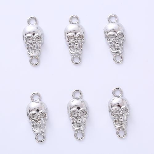 Tibetan Style Connector, Skull, plated, DIY, original color, 29x12x2mm, 200PCs/Lot, Sold By Lot