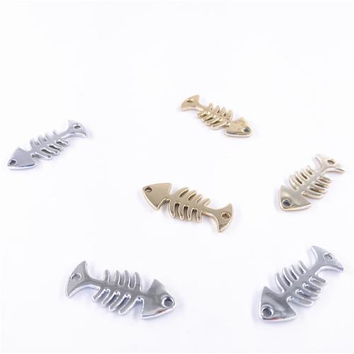 Zinc Alloy Connector Fish Bone plated DIY Sold By Lot
