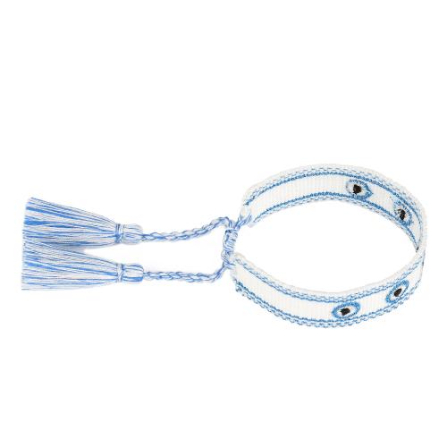 Chain Woven Bracelets, Polyester, for woman, more colors for choice, The minimum circumference is about 15CM, the maximum circumference is 24CM, and the tensile length is about 9CM., Sold By PC