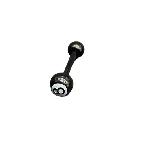 Nerezová ocel Tongue Ring, 304 Stainless Steel, unisex & různé velikosti pro výběr, černý, Prodáno By PC