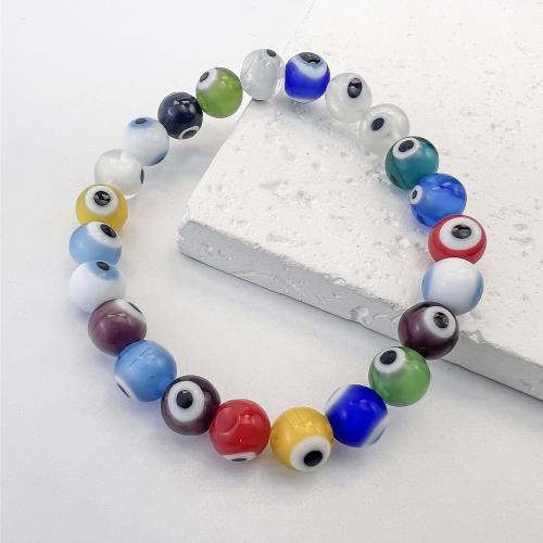 Evil Eye Jewelry Bracelet, Lampwork, handmade, fashion jewelry & Unisex, more colors for choice, Length:Approx 17 cm, Sold By PC