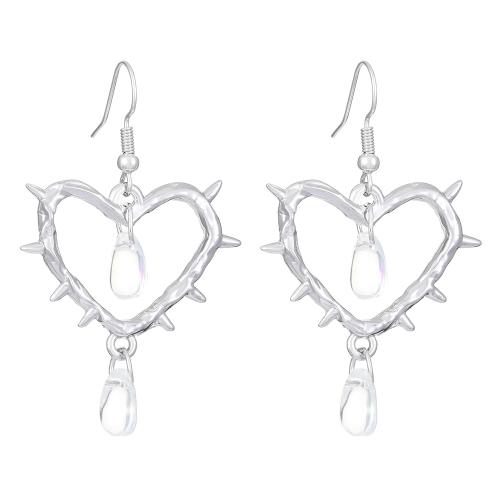 Zinc Alloy Drop Earrings platinum color plated fashion jewelry & for woman Sold By Pair