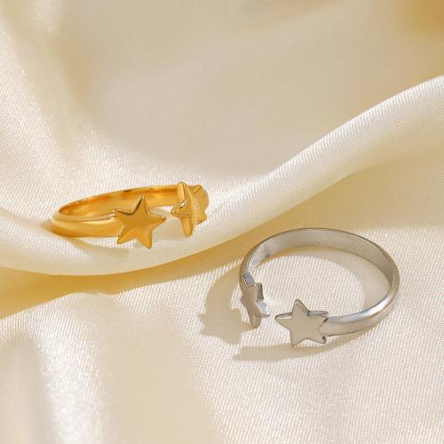 Палец кольцо из нержавеющей стали, Нержавеющая сталь 304, Звезда, ювелирные изделия моды & Женский, Много цветов для выбора, продается PC
