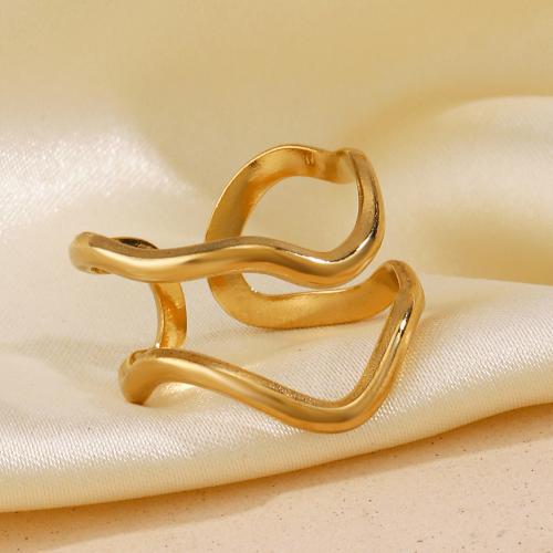 Stainless Steel Finger Ring, 304 Stainless Steel, fashion jewelry & for woman, more colors for choice, Sold By PC