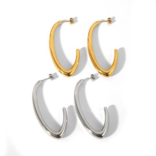 Boucle d'oreille de gaujon en acier inoxydable, Acier inoxydable 304, bijoux de mode & pour femme, plus de couleurs à choisir, 26.40x56.30mm, Vendu par paire