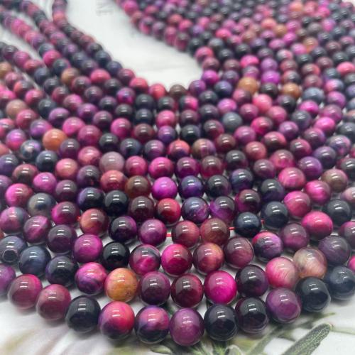 Tiger Eye perle, Krug, možete DIY & različite veličine za izbor, više boja za izbor, Prodano Per Približno 38 cm Strand