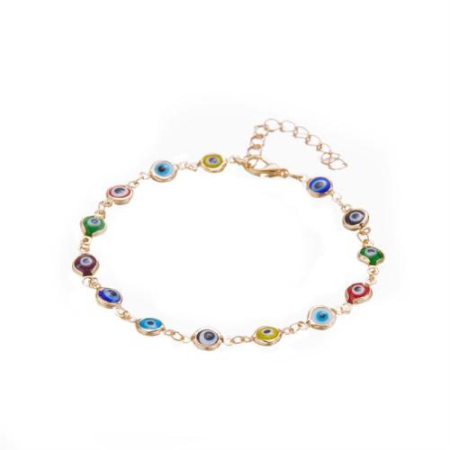 Tibetan Style Anklet, with Resin, with 5cm extender chain, gold color plated, Bohemian style & for woman, more colors for choice, nickel, lead & cadmium free, Length:21 cm, Sold By PC